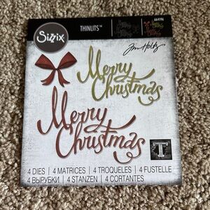 Sizzix Thinlits Merry Christmas Ribbon Die Set